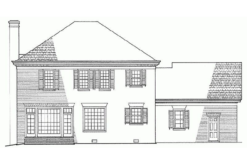 Home Plan - Exterior - Rear Elevation for Southern House Plan #137-147 - 3 bed, 2 bath