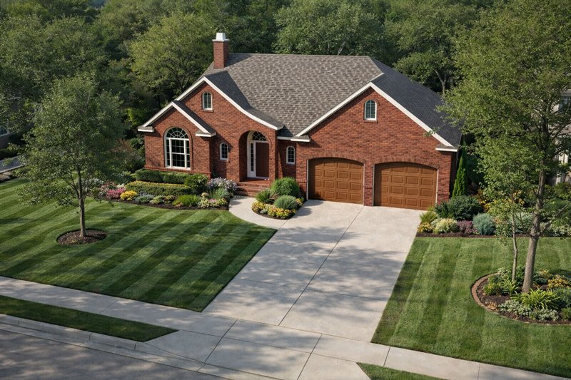 Dream House Plan - Exterior - Front Elevation 3 for European House Plan #20-1399 - 3 bed, 2 bath