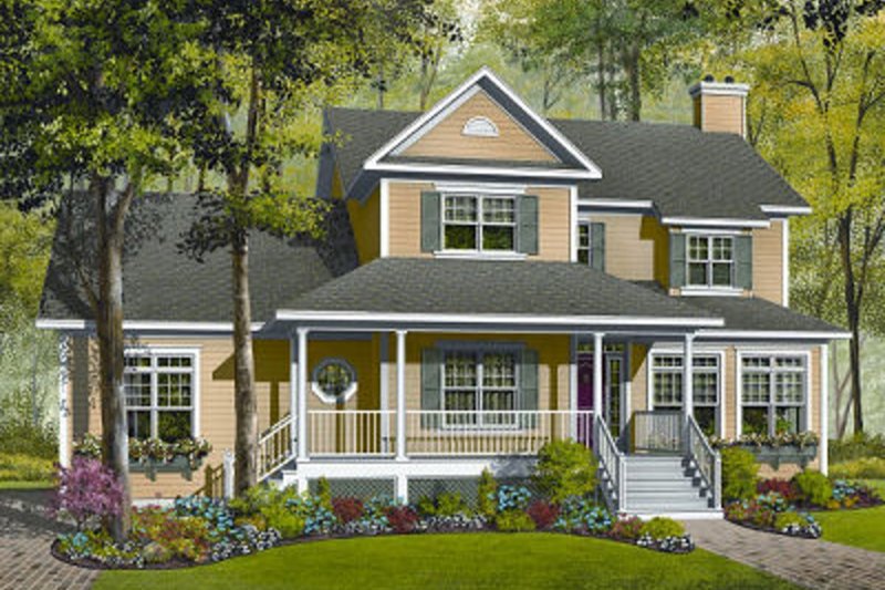 Architectural House Design - Traditional Exterior - Front Elevation Plan #23-845