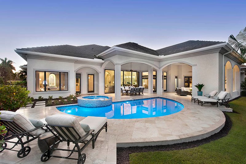 Dream House Plan - Exterior - Rear Elevation for Mediterranean House Plan #1017-166 - 4 bed, 4.5 bath