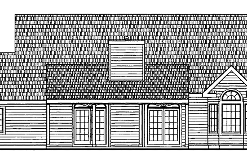 Home Plan - Exterior - Rear Elevation for Ranch House Plan #314-200 - 3 bed, 2 bath