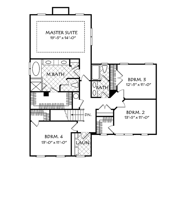 Architectural House Design - Country Floor Plan - Upper Floor Plan #927-949