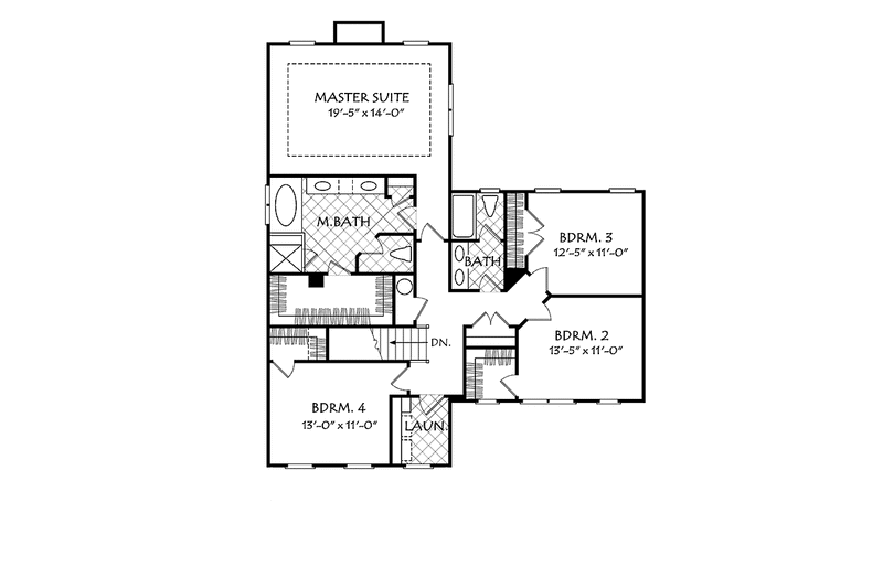 Home Plan - Floor Plan - Upper Floor for Country House Plan #927-949 - 4 bed, 2.5 bath