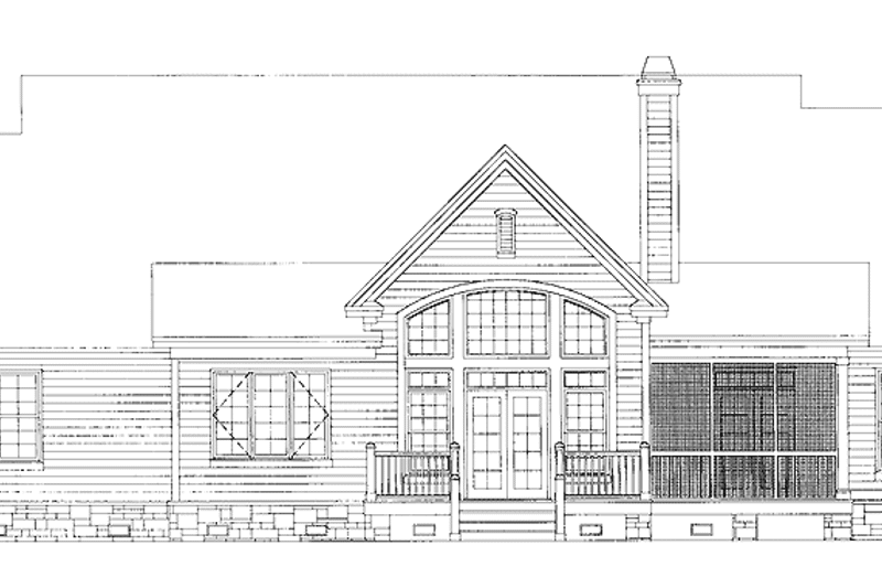 Home Plan - Exterior - Rear Elevation for Country House Plan #929-675 - 4 bed, 3 bath
