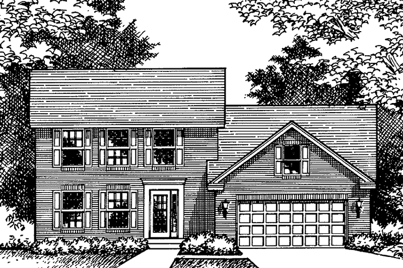 Dream House Plan - Exterior - Front Elevation 3 for Colonial House Plan #51-802 - 3 bed, 2.5 bath