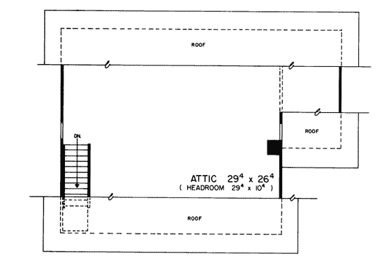 Floor Plan - Other Floor for Country House Plan #72-307 - 4 bed, 3 bath