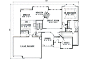 European Style House Plan - 4 Beds 3 Baths 3120 Sq/Ft Plan #67-714 