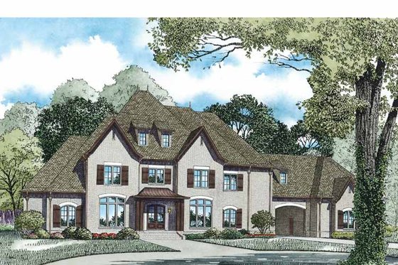 Exterior - Front Elevation 3 for Country House Plan #17-3346 - 4 bed, 4.5 bath