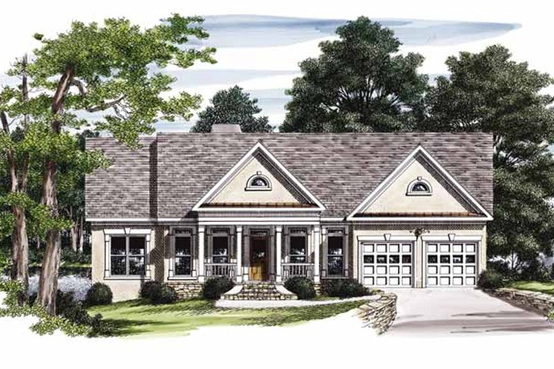 House Blueprint - Country Exterior - Front Elevation Plan #927-213