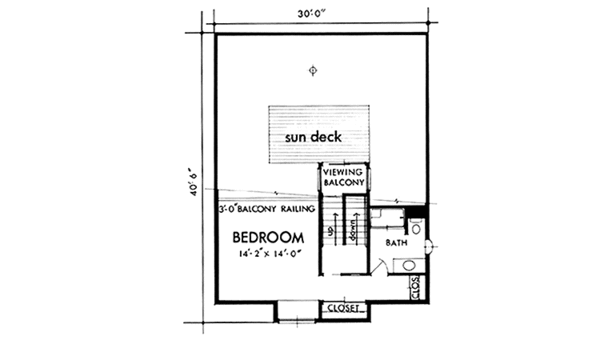 House Plan Design - Contemporary Floor Plan - Upper Floor Plan #320-1199