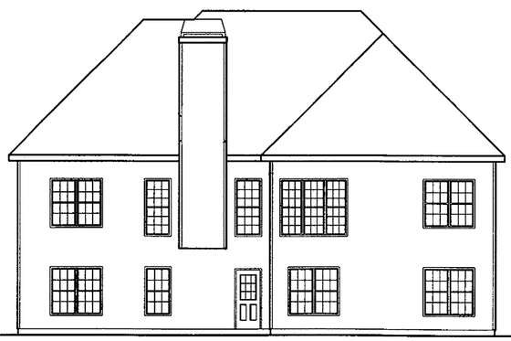 Exterior - Rear Elevation for Mediterranean House Plan #927-144 - 3 bed, 2 bath