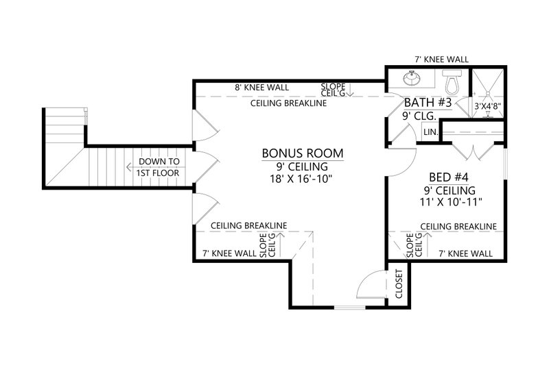 Architectural House Design - Floor Plan - Other Floor for Farmhouse House Plan #1074-115 - 3 bed, 2.5 bath