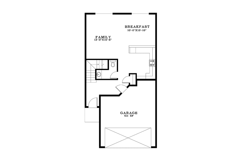 Home Plan - Floor Plan - Main Floor for Traditional House Plan #943-31 - 3 bed, 2.5 bath