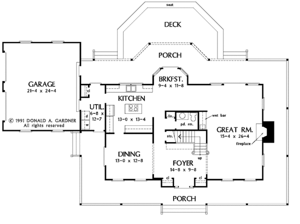 House Plan Design - Country Floor Plan - Main Floor Plan #929-482