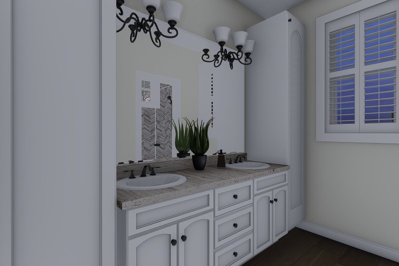 Architectural House Design - Interior - Master Bathroom for Ranch House Plan #1060-11 - 6 bed, 3.5 bath