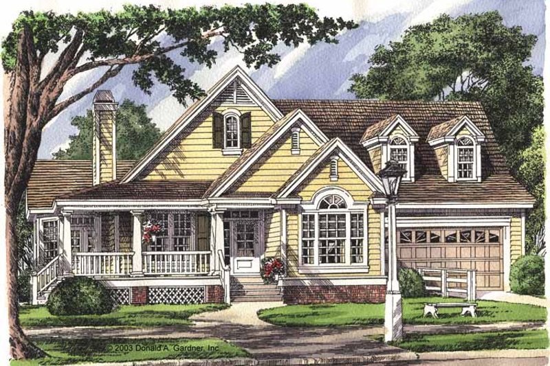Home Plan - Exterior - Front Elevation 3 for Country House Plan #929-701 - 3 bed, 2 bath