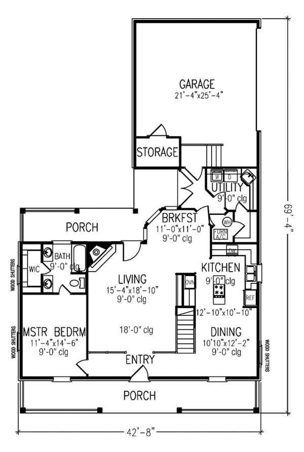 Dream House Plan - Traditional Floor Plan - Main Floor Plan #45-491