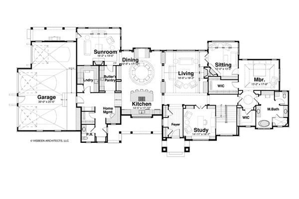 Country Floor Plan - Main Floor Plan #928-264