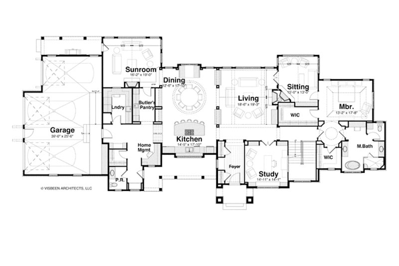 Dream House Plan - Floor Plan - Main Floor for Country House Plan #928-264 - 4 bed, 4.5 bath