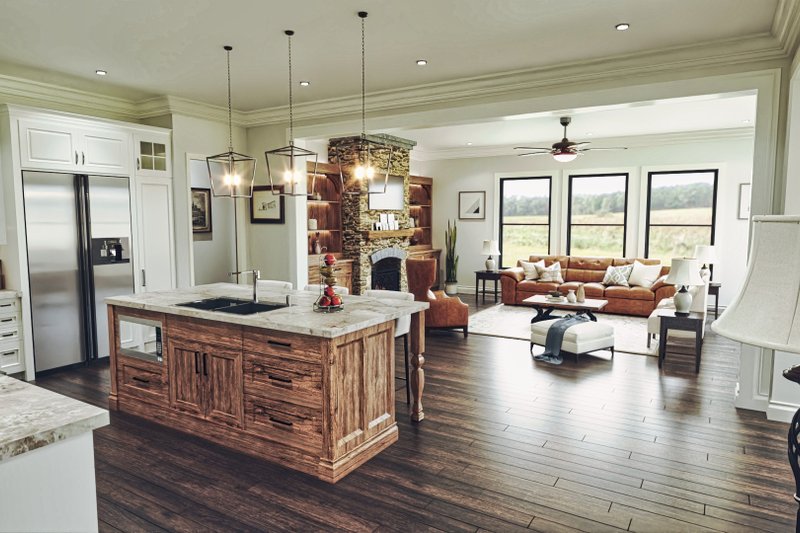 Architectural House Design - Interior - Kitchen 1 for Farmhouse House Plan #54-588 - 3 bed, 2.5 bath
