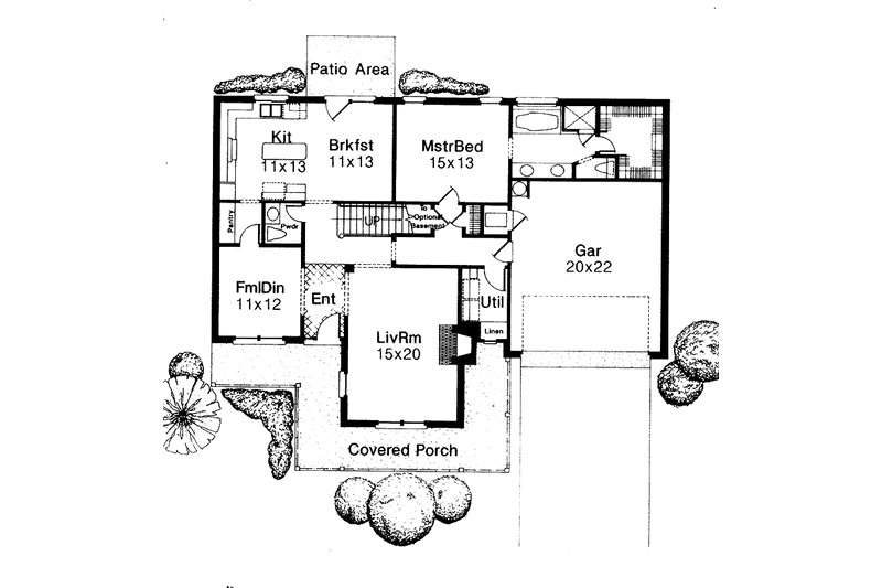 Home Plan - Floor Plan - Main Floor for Victorian House Plan #310-1117 - 4 bed, 2.5 bath