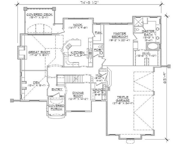 Home Plan - European Floor Plan - Main Floor Plan #5-421