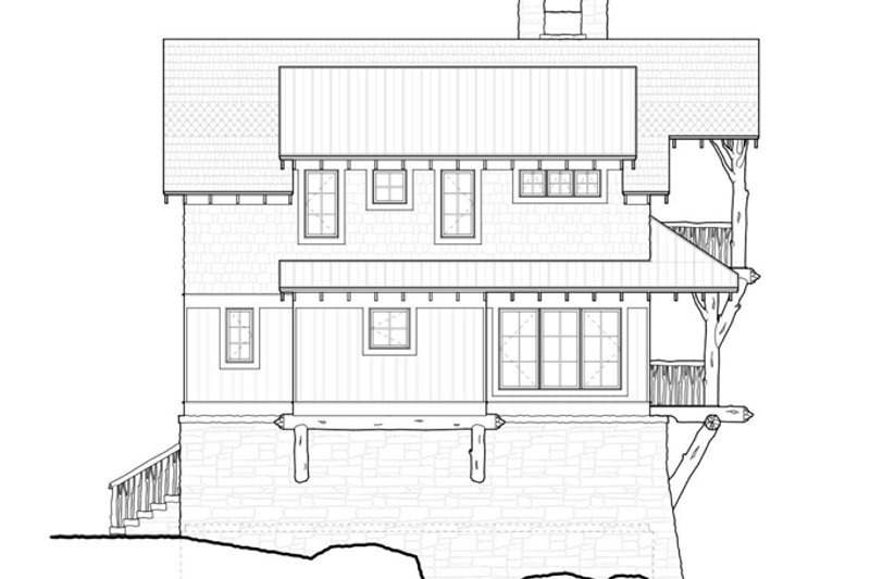 House Plan Design - Exterior - Other Elevation 1 for Cabin House Plan #928-246 - 2 bed, 1.5 bath