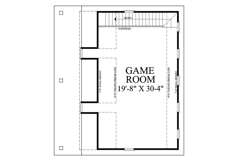Architectural House Design - Floor Plan - Upper Floor for Craftsman House Plan #137-393, 0 bath