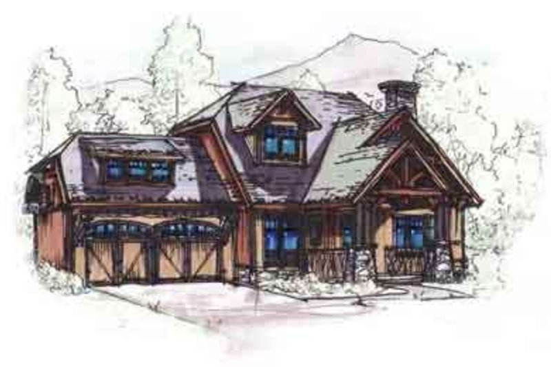 House Blueprint - Exterior - Front Elevation 5 for European House Plan #17-2260 - 3 bed, 2.5 bath