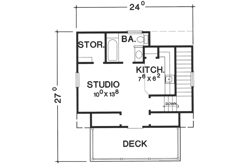 Home Plan - Floor Plan - Upper Floor for Traditional House Plan #472-314, 1 bath