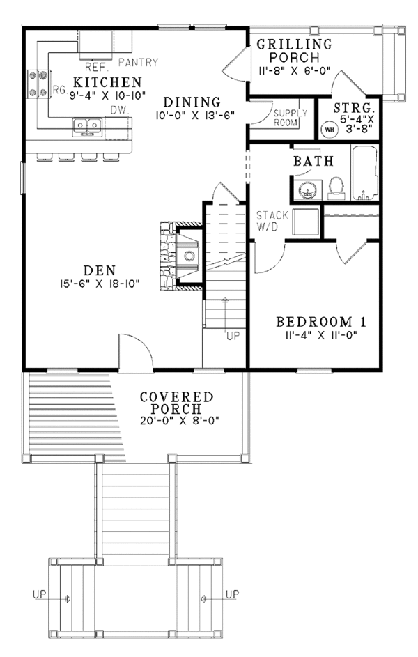 House Design - Country Floor Plan - Main Floor Plan #17-3286