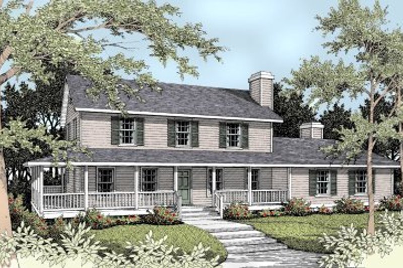 Country Style House Plan - 5 Beds 3.5 Baths 2561 Sq/Ft Plan #93-210