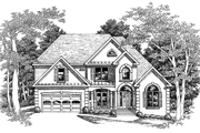 Mediterranean Style House Plan - 4 Beds 3 Baths 2472 Sq/Ft Plan #927-198 