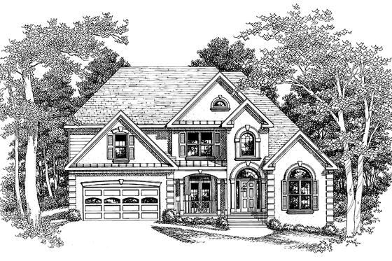 Exterior - Front Elevation 3 for Mediterranean House Plan #927-198 - 4 bed, 3 bath