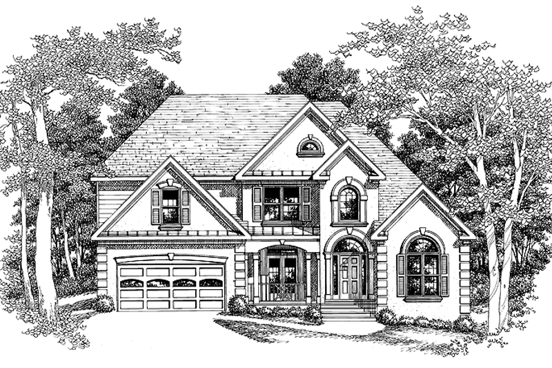 Home Plan - Exterior - Front Elevation 3 for Mediterranean House Plan #927-198 - 4 bed, 3 bath