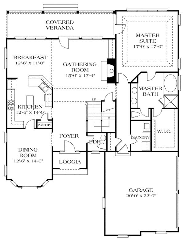 House Design - Traditional Floor Plan - Main Floor Plan #453-434
