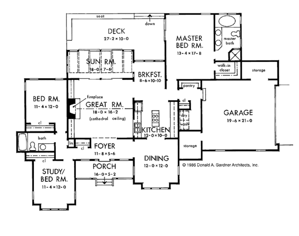 Country Floor Plan - Main Floor Plan #929-63