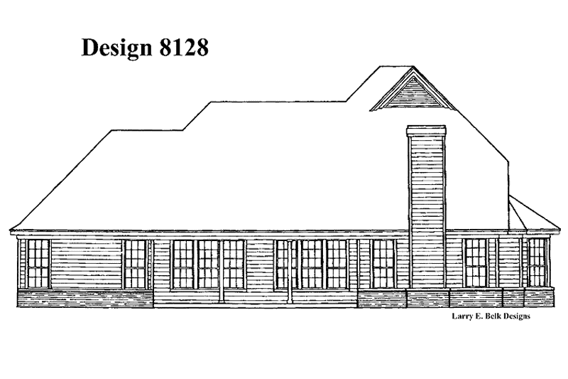 Home Plan - Exterior - Rear Elevation for European House Plan #952-120 - 4 bed, 2.5 bath