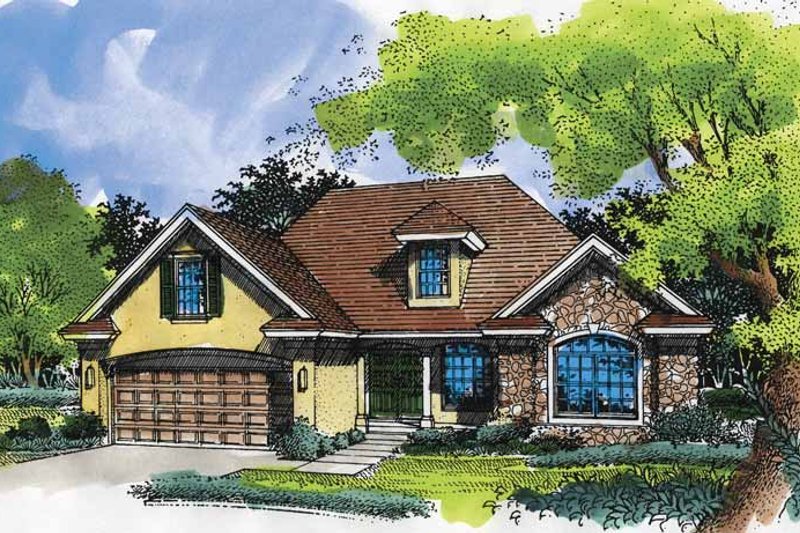 Dream House Plan - Ranch Exterior - Front Elevation Plan #320-519