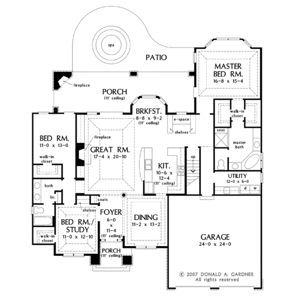 Home Plan - European Floor Plan - Main Floor Plan #929-913