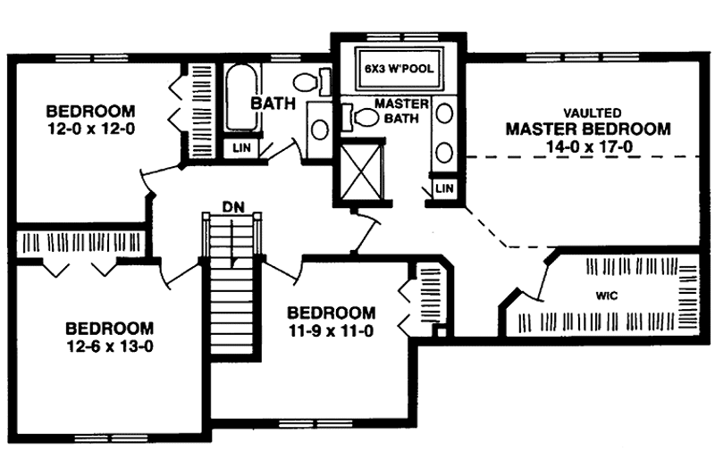 Home Plan - Floor Plan - Upper Floor for Prairie House Plan #981-35 - 4 bed, 2.5 bath