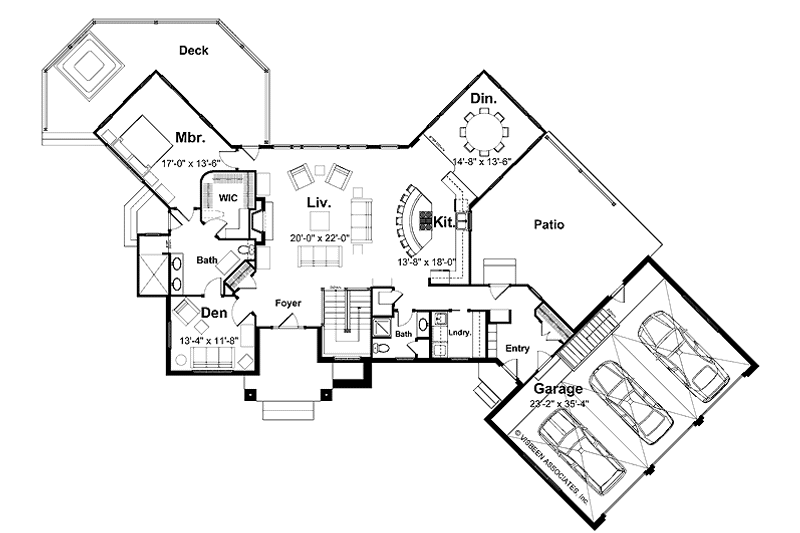 Dream House Plan - Floor Plan - Main Floor for Craftsman House Plan #928-93 - 3 bed, 3.5 bath