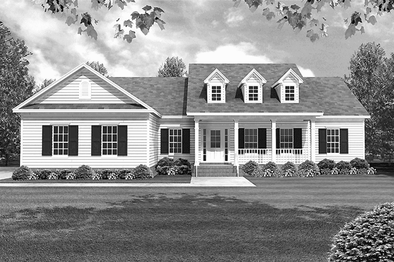 Home Plan - Country Exterior - Front Elevation Plan #21-400