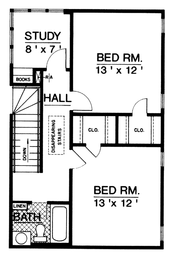 Home Plan - Floor Plan - Upper Floor Plan #45-502