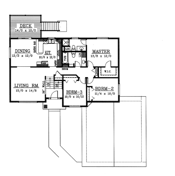 House Design - Traditional Floor Plan - Main Floor Plan #1037-46