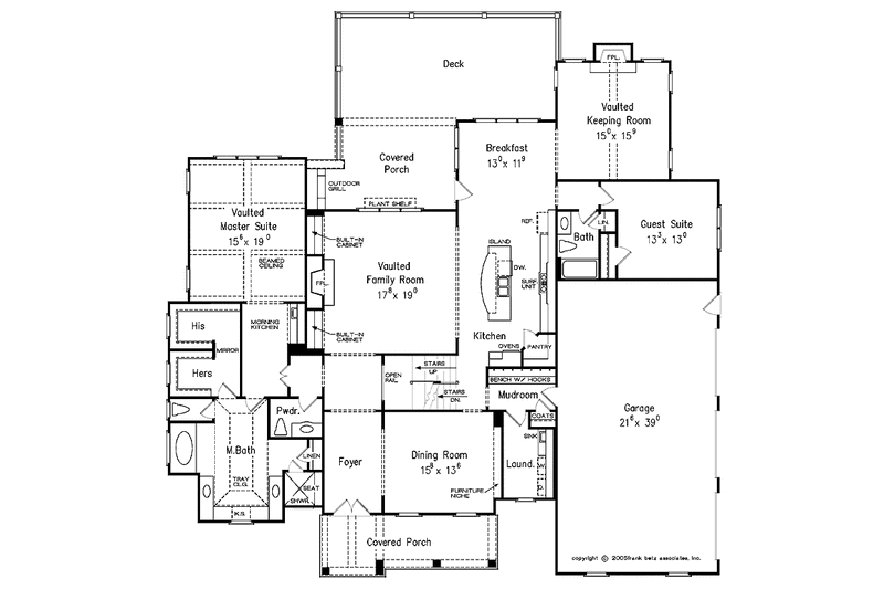 Home Plan - Floor Plan - Main Floor for European House Plan #927-368 - 5 bed, 4.5 bath