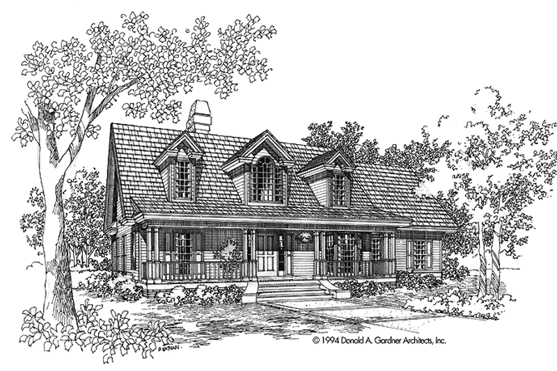 Home Plan - Country Exterior - Front Elevation Plan #929-217