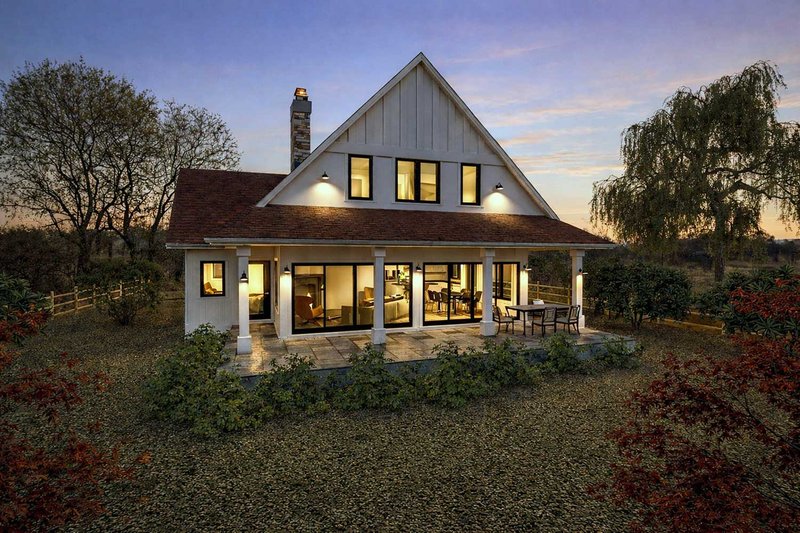 Architectural House Design - Exterior - Rear Elevation for Cabin House Plan #1101-57 - 2 bed, 2.5 bath