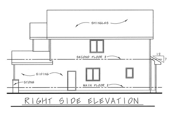 Exterior - Front Elevation 4 for Craftsman House Plan #20-1692 - 3 bed, 3 bath