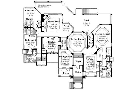Floor Plan - Main Floor for Country House Plan #930-174 - 3 bed, 3.5 bath